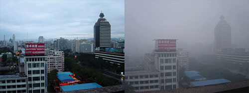 Comparison Image of Smog in Beijing