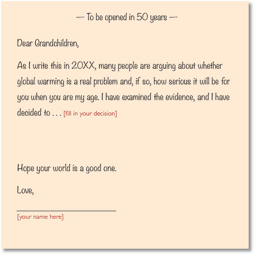 Letter To Grandchildren